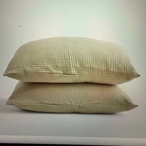 Quince Organic Cotton Gauze Set of 2 King Size Pillow Sham Covers